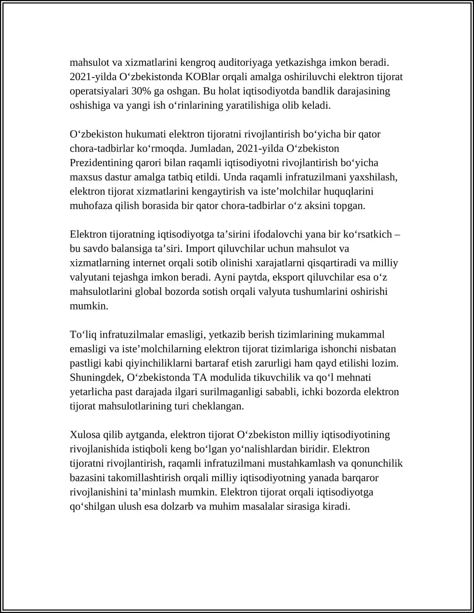 MILLIY IQTISODIYOTNI TURLI SOHALARIDA INTERNET TEXNOLOGIYASIDAN SAMARALI FOYDALANISH YULLARI 4