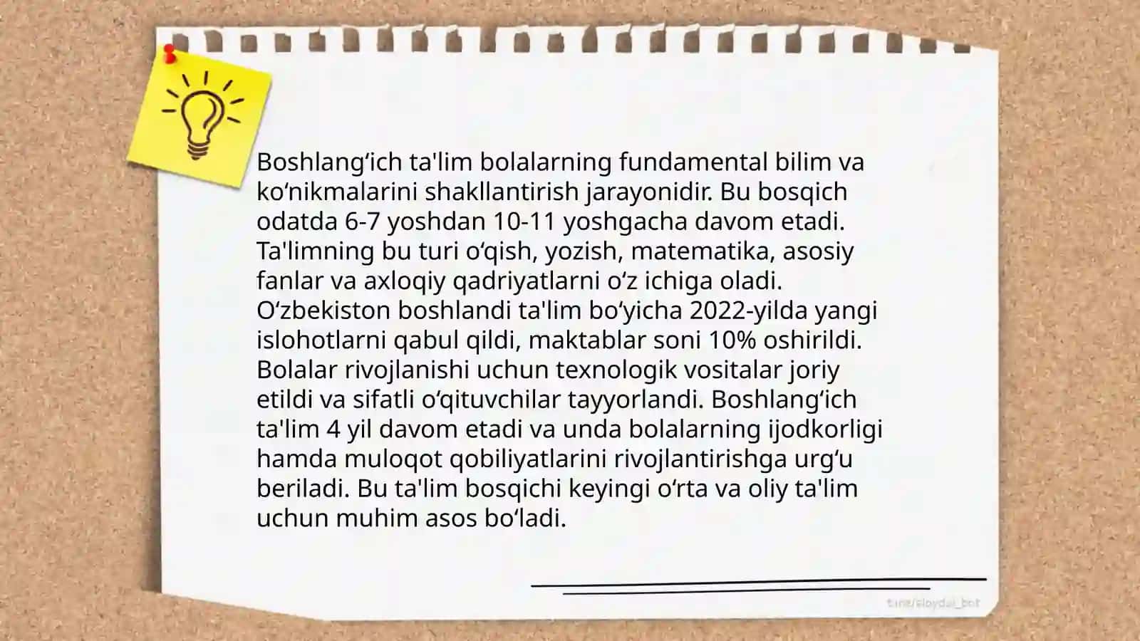 Oʻzbekiston Respublikasining “Ta’lim toʻgʻrisida”gi qonuni va uning mohiyati 4