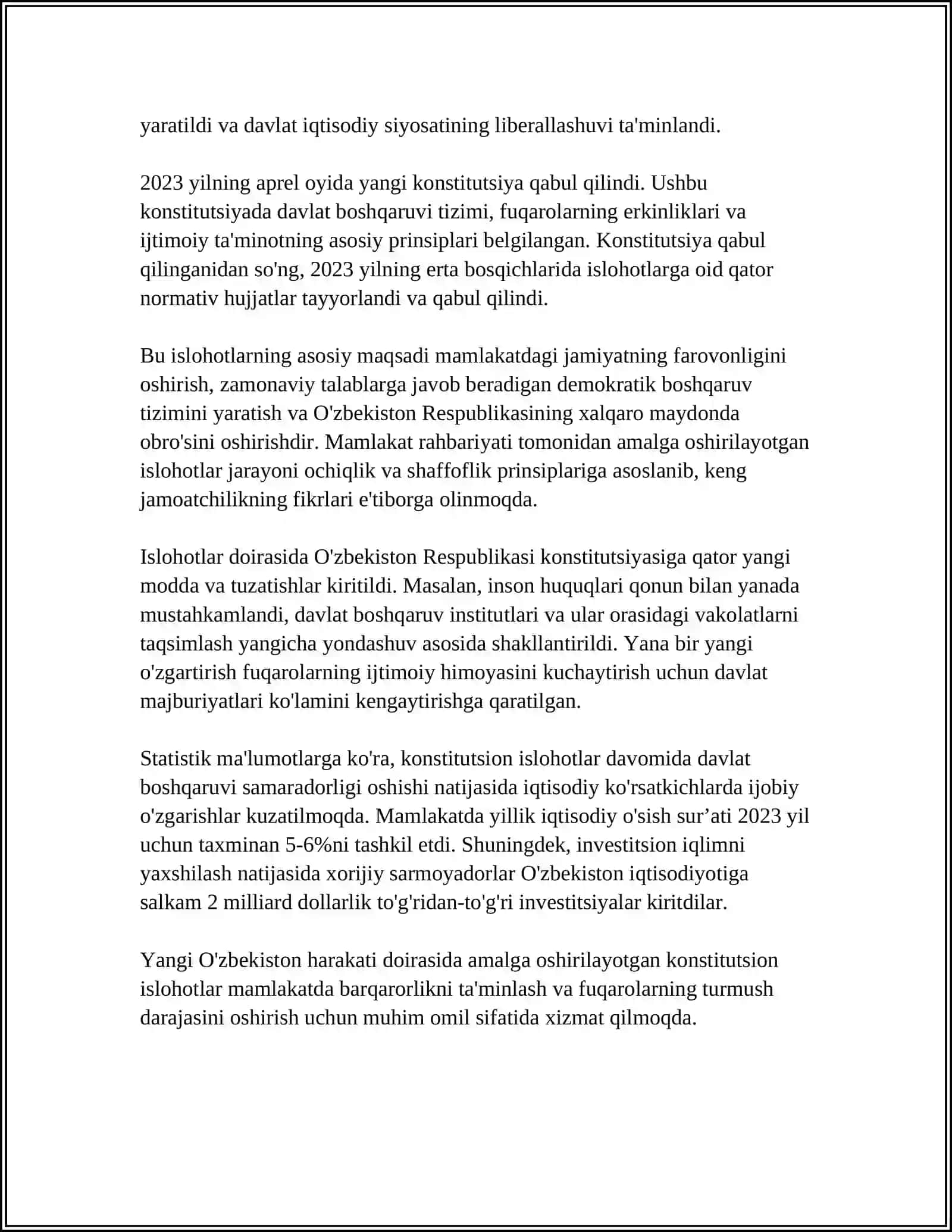 YANGI OZBEKISTONDA INSON HAQ- HUQUQLARI VA ERKINLIKLARI KAFOLATINING YARATILISHI 4