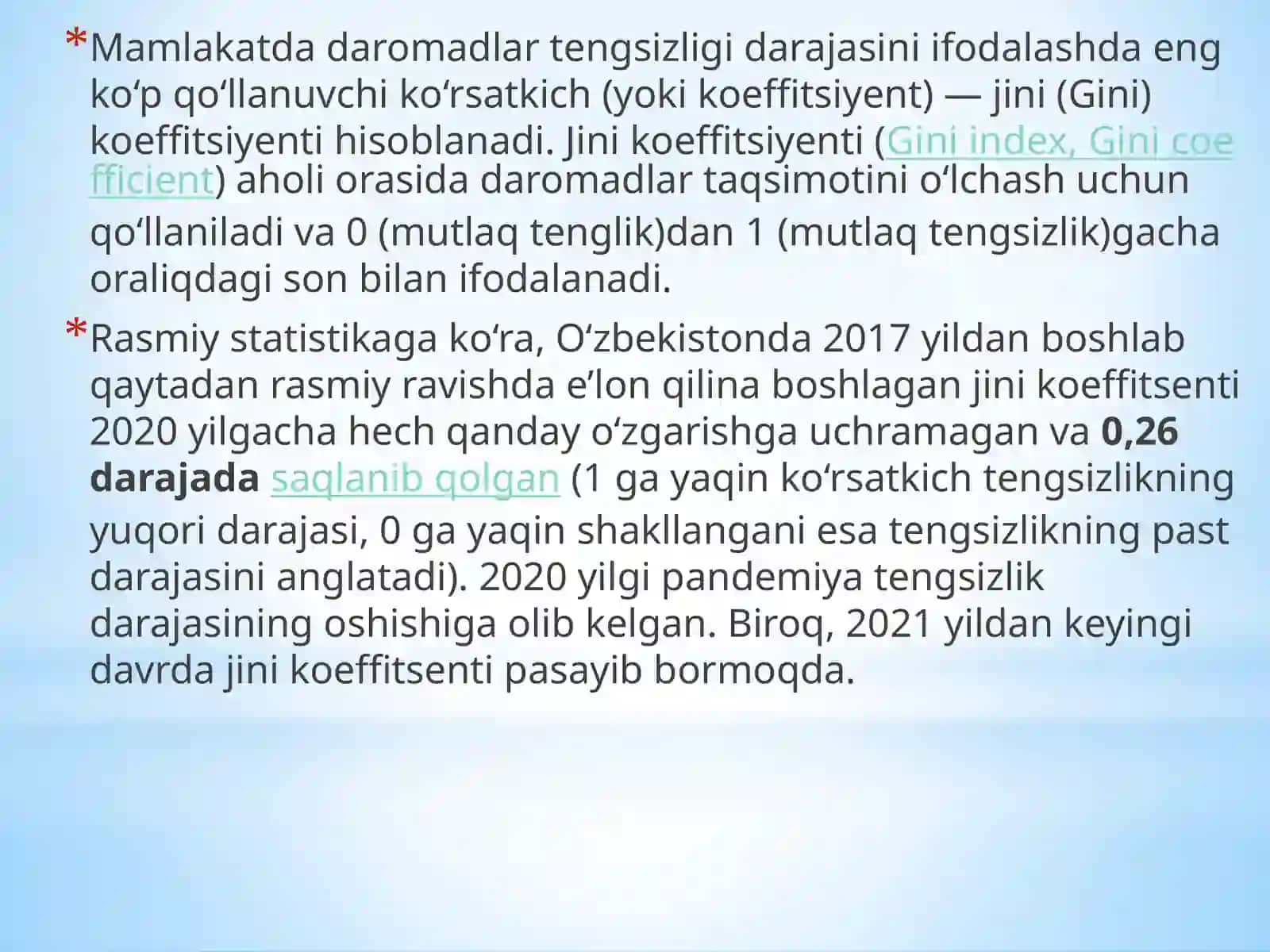 Xamdamov Bunyodbek tomonidan iqtisodiy o’sish fanidan tayorlagan taqdimot 4