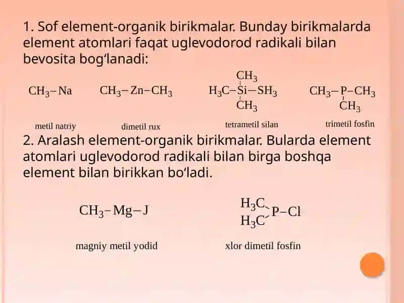 Element-organik birikmalar 4