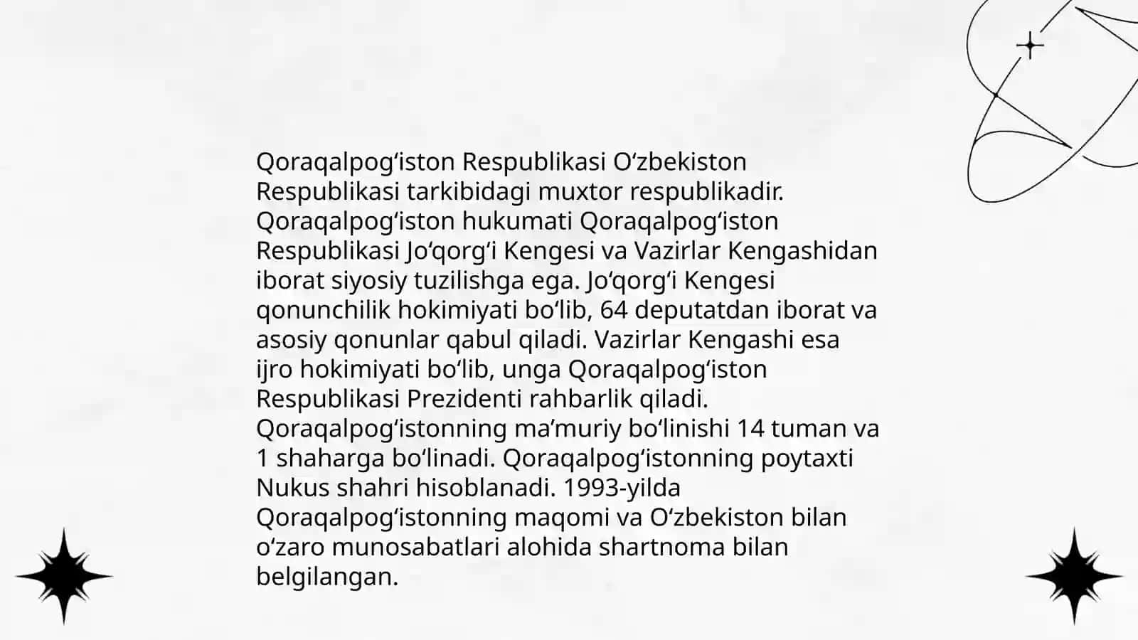 Suverenli Qoraqalpoǵiston Respublikasining siyosiy, ijtimoiy- iqtisodiy va mádaniy rivojlanishi 4