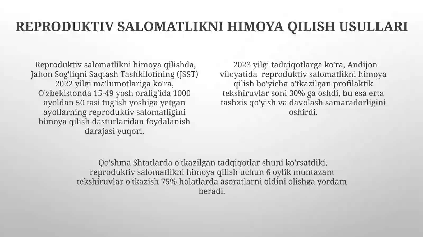 Jinsiy va reproduktiv salomatlikning valeologik ahamiyati 4