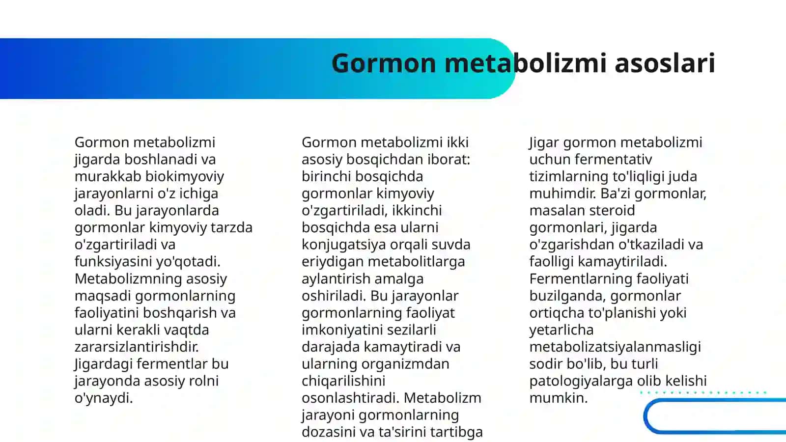 JIGARDA GORMONLARNI ZARARSIZLANTIRILISHI, KLINIK AHAMIYATI 4