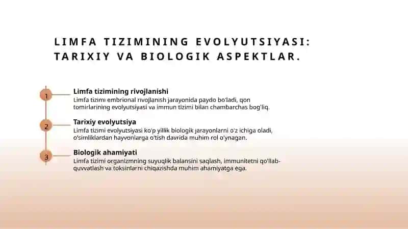 Limfa tizimi filo-ontogenezi. Anomaliyalari 4