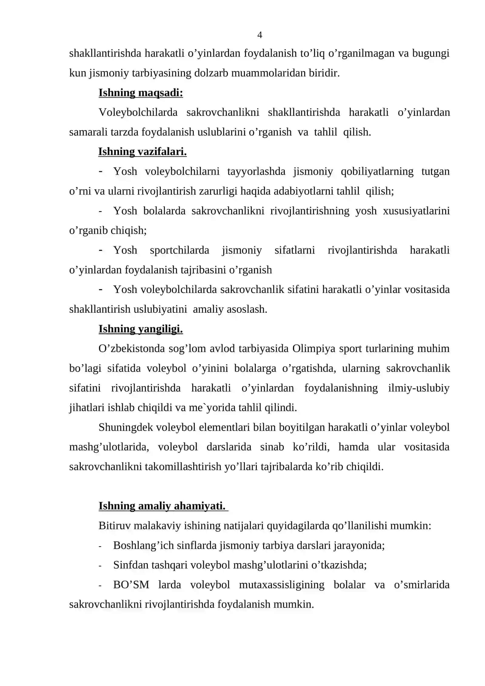 Voleybolchilarni sakrovchilik qobiliyatini o‘stirishda harakatli o‘yinlardan foydalanish uslublari 4