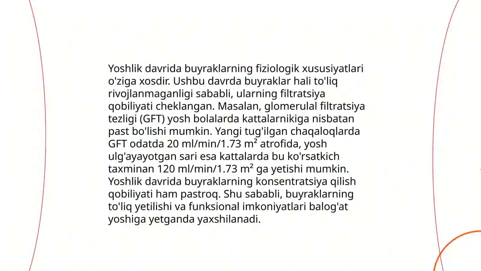 Ayiruv tizimining yoshga oid fiziologiyasi va gigiyenasi 4
