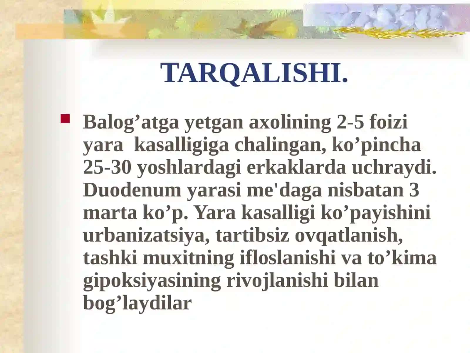 ME'DA VAO`NIKKI BARMOQLIICHAK YARAKASALLIGI TA'RIFI 4