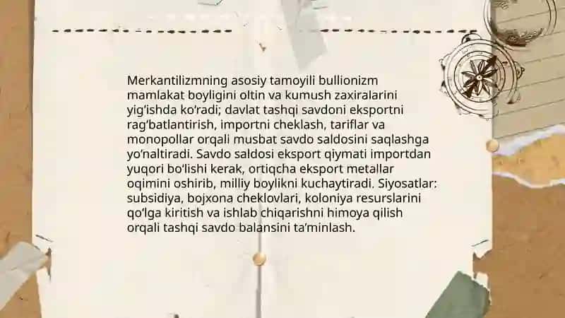 Ilk merkantilizm ta'limoti va uning namoyondalari 4