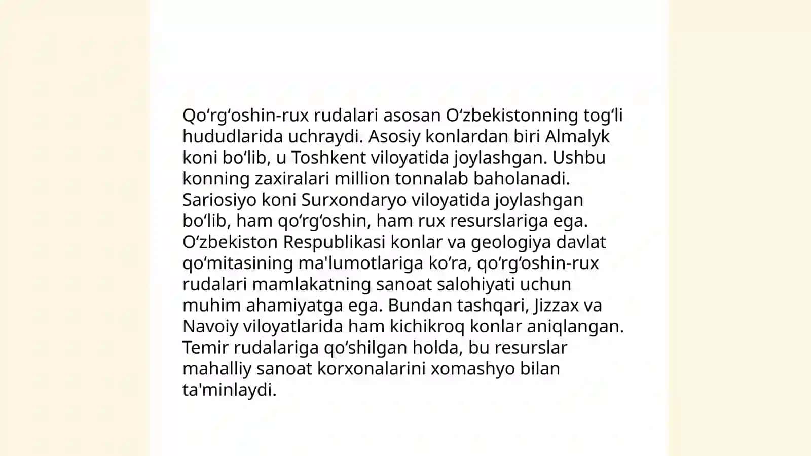 Qoʻrgʻoshin rux rudalarini boyitish texnologiyalasi 4