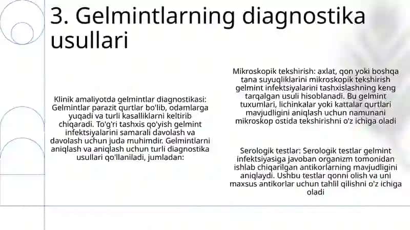 Gelmintlar Tibbiyot Amalyotidagi Ahamiyati Va Diagnastikasi 4