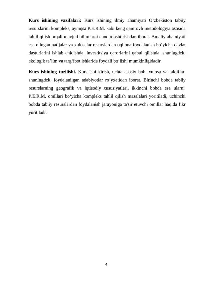Barcha omillarni hisobga ol metodi orqali O'zbekiston tabiiy resurslari 4