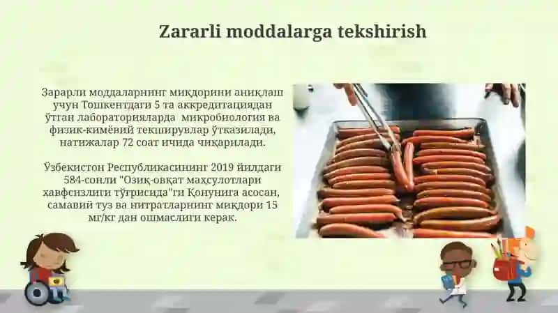 Dudlangan va yarim dudlangan kolbasalar ishlab chiqarishni xavfsizlik talablariga javob berish 4