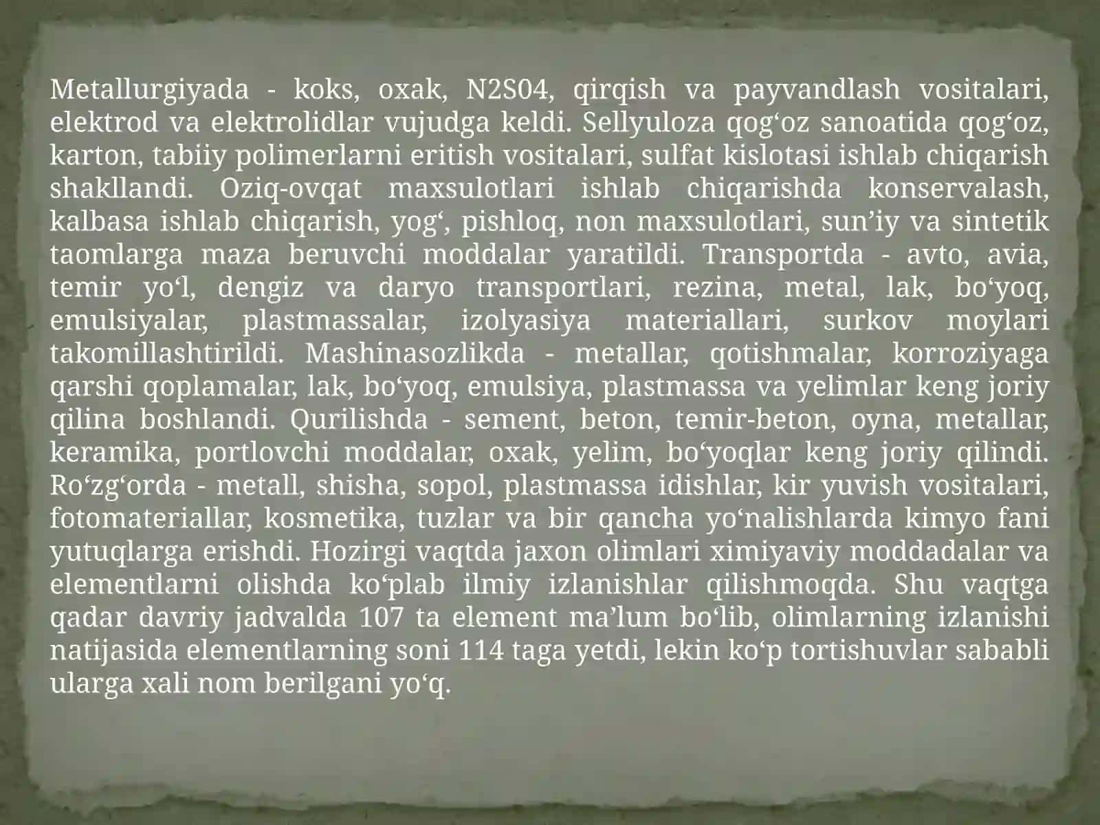 XVIII asrning oxiri XIX asrda ilmiy bilimlarning rivojlanishi. 4
