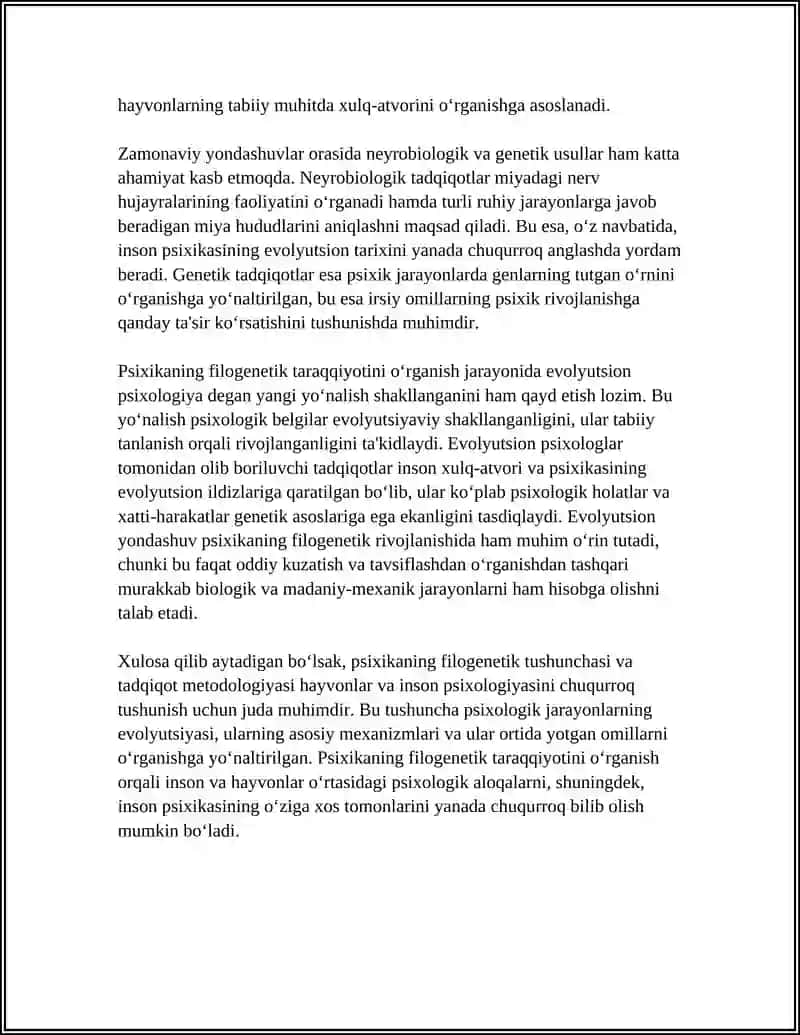 PSIXIKANING FILOGENTIK TARAQQIYOTI 4