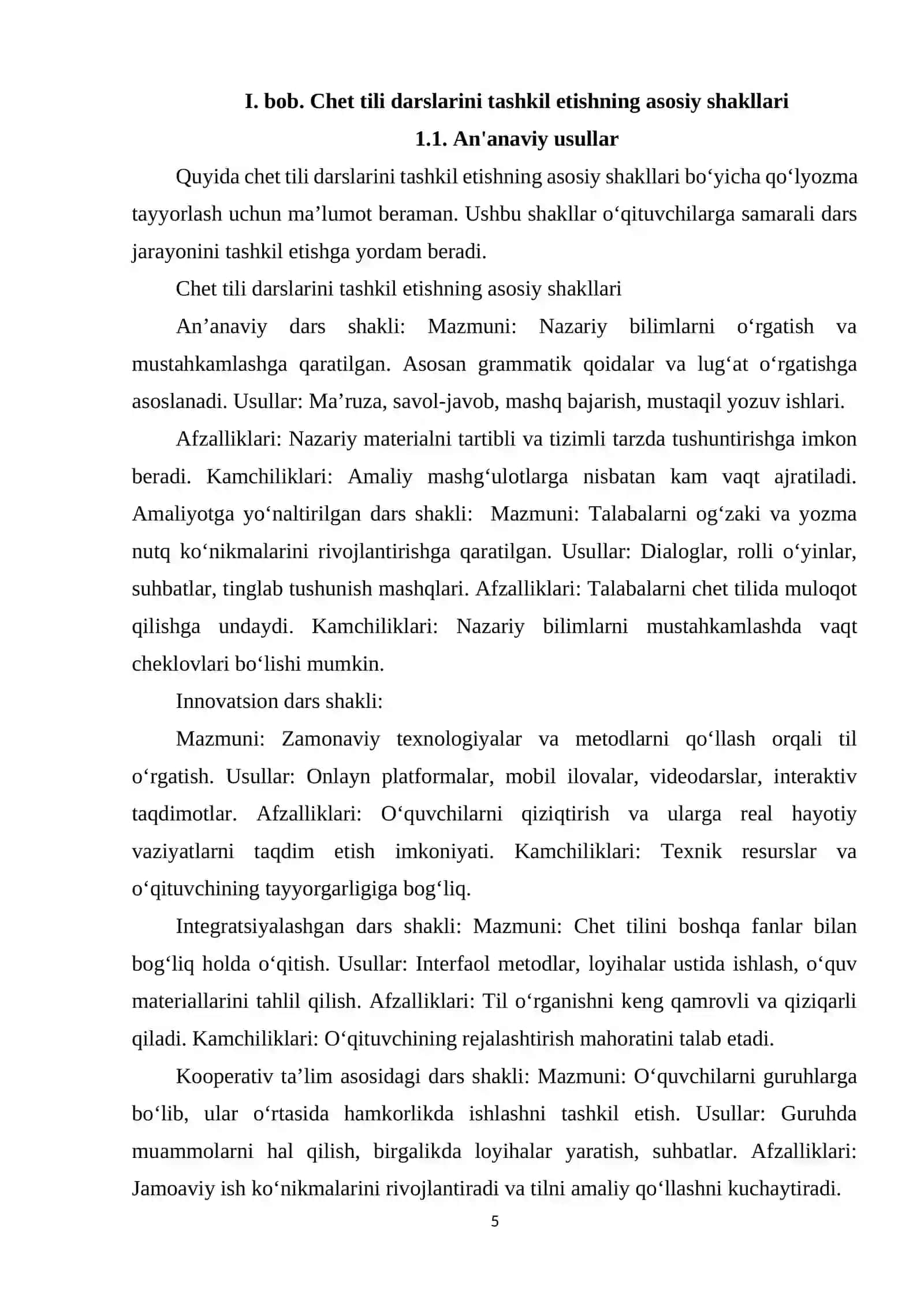 CHET TILI DARSLARINI TASHKIL ETISH SHAKLLARI 4