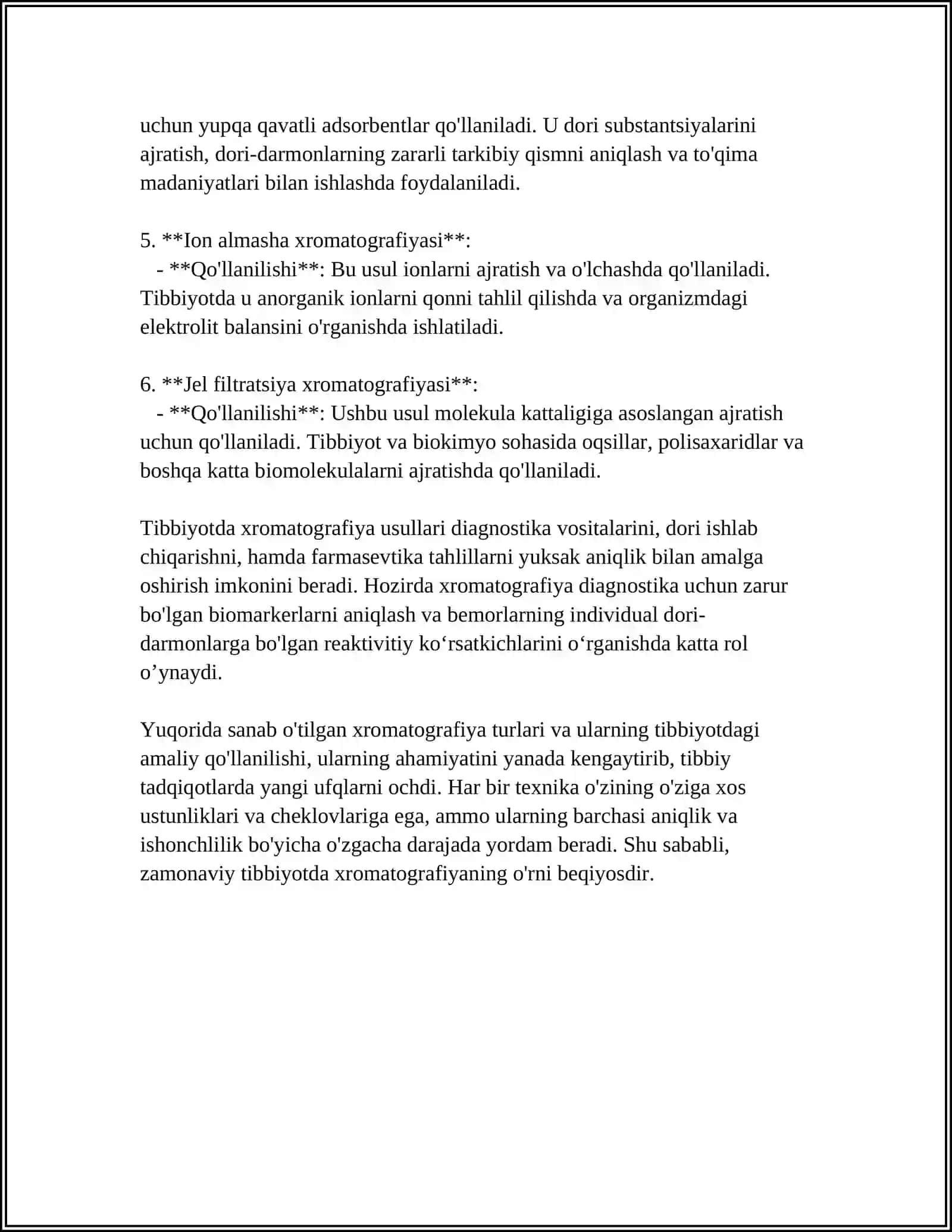 XROMATOGRAFIYANING TIBBIY IZLANISHLARDAGI IMKONIYATLARI 4