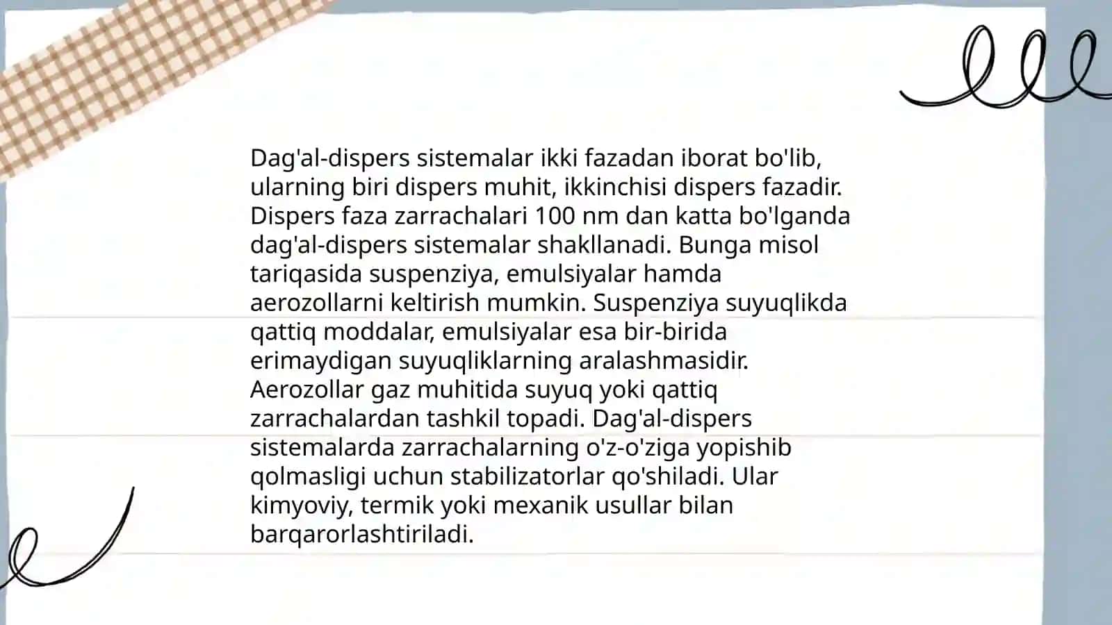 Dag'al-dispers sistemalar turlari 4