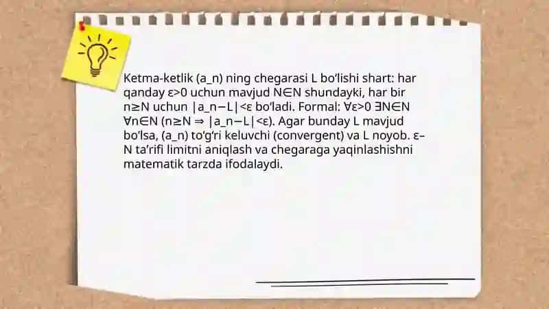 Sonli ketma-ketliklar.Ajoyib limitlar 4