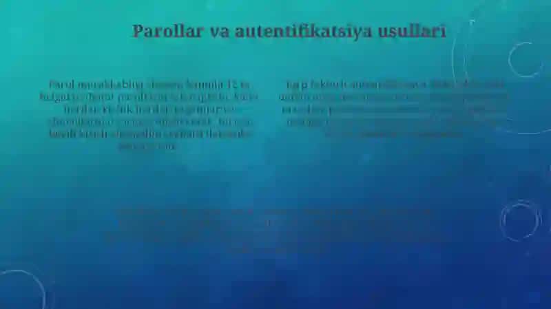 WINDOWS OS XAVFSIZLIGI. PAROLLAR. MA’LUMOTLARNI SHIFRLASH 4