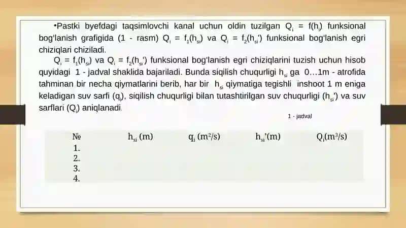 Kanaldagi ochiq rostlash inshooti 4