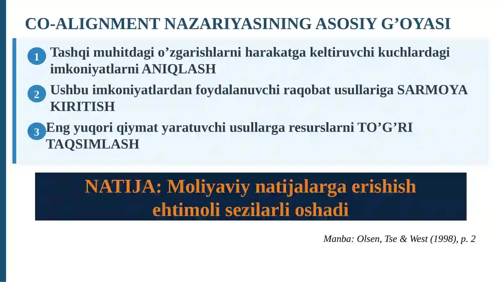 MEHMONXONA XO’JALIGIDA STRATEGIK MUVOFIQLASHTIRISH VA STRATEGIYANI AMALGA OSHIRISH 4