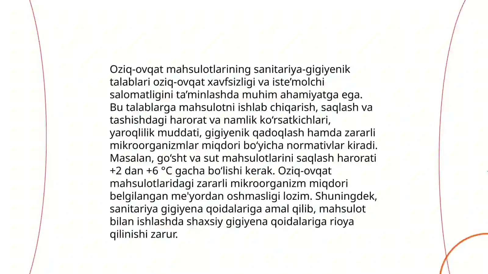 Maxsulotlar va tovarlar fiziologik, sanitariya-gigiyenik va toksikologik zararsizligi 4
