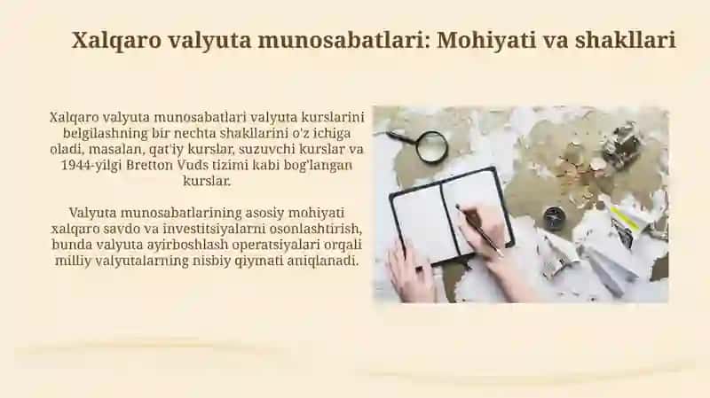 Jahon bozori. Xalqaro valyuta va kredit munosabatlari 4