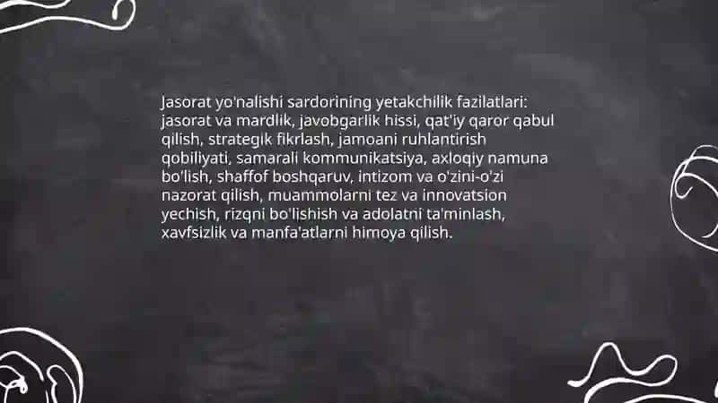 Jasorat yo'nalishi sardori 4