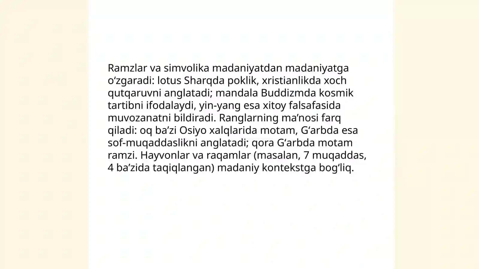 Turli madaniyatlarda mistitsizm namoyon bo’lishining o’ziga xos xususiyatlari 4