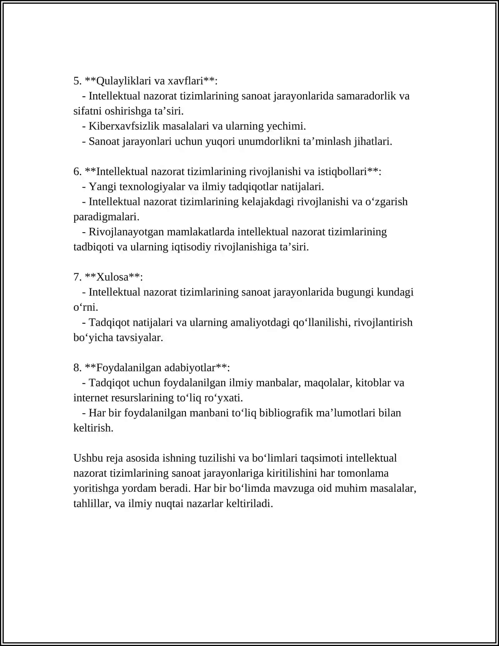 SANOAT JARAYONLARIDA INTELLEKTUAL NAZORAT TIZIMLARI 4