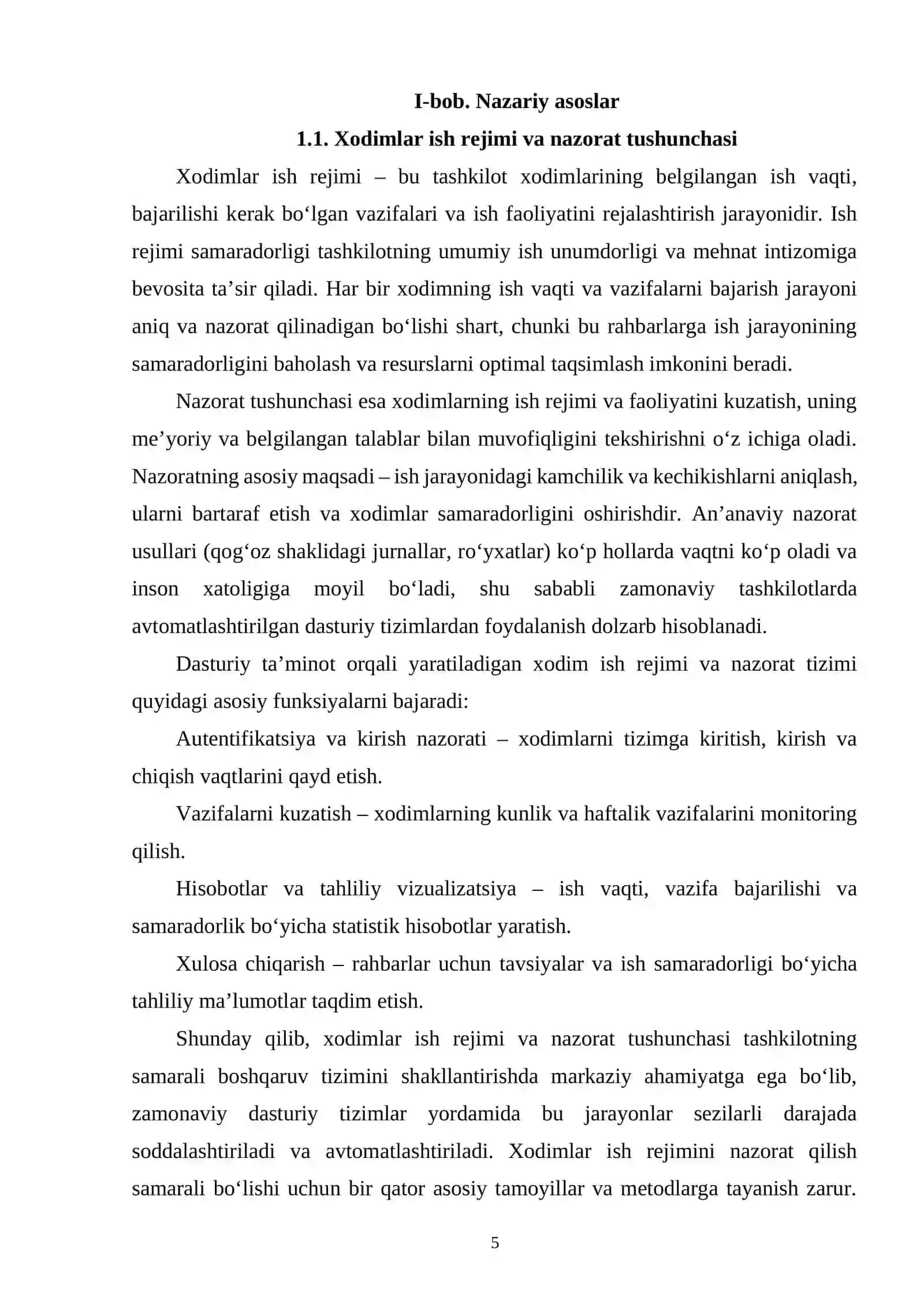 TASHKILOT XODIMLARI ISH REJIMINI NAZORAT QILUVCHI TIZIM 4