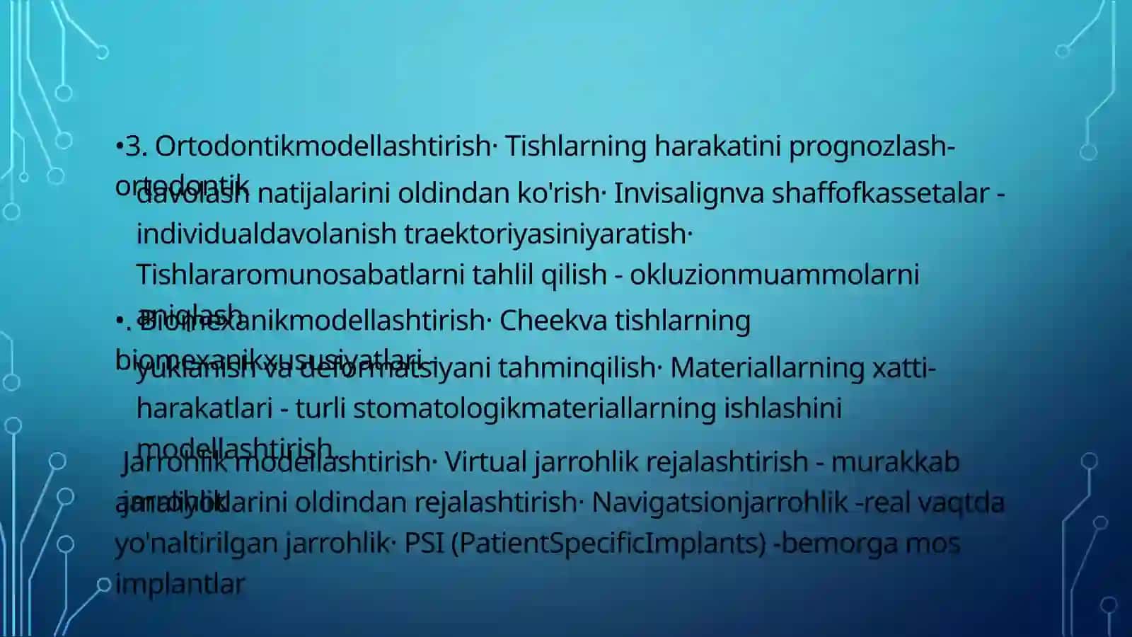 TIBBIYOTDA MODELASHTIRISH USULLARINI OʻRGANISH 4