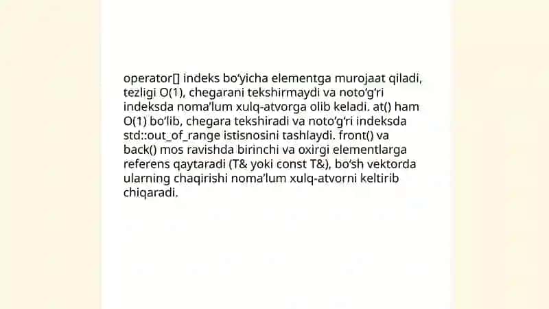 Vektorlarni tashkil qilish c++ 4