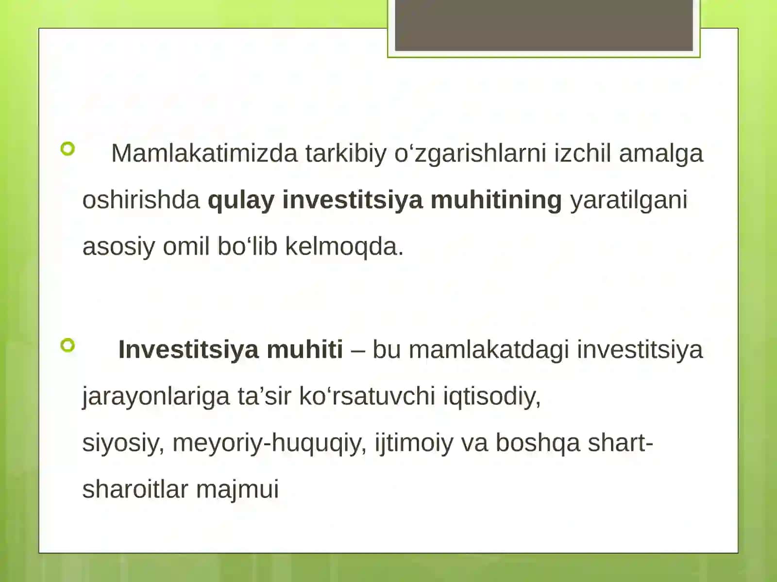 Investitsiya funktsiyasi va omillari 4