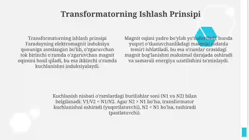 Transformatorlar va ularning ishlash tamoyili 4