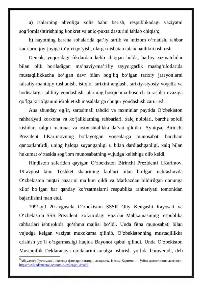 O'zbekiston Respublikasining Tashkil Topishi va Tarixiy Ahamiyati 4