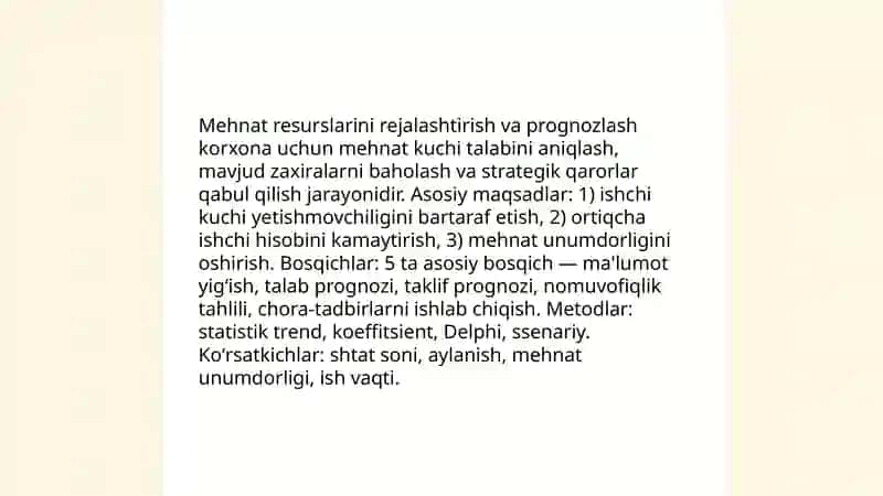 Korxona mehnat resurslari 4
