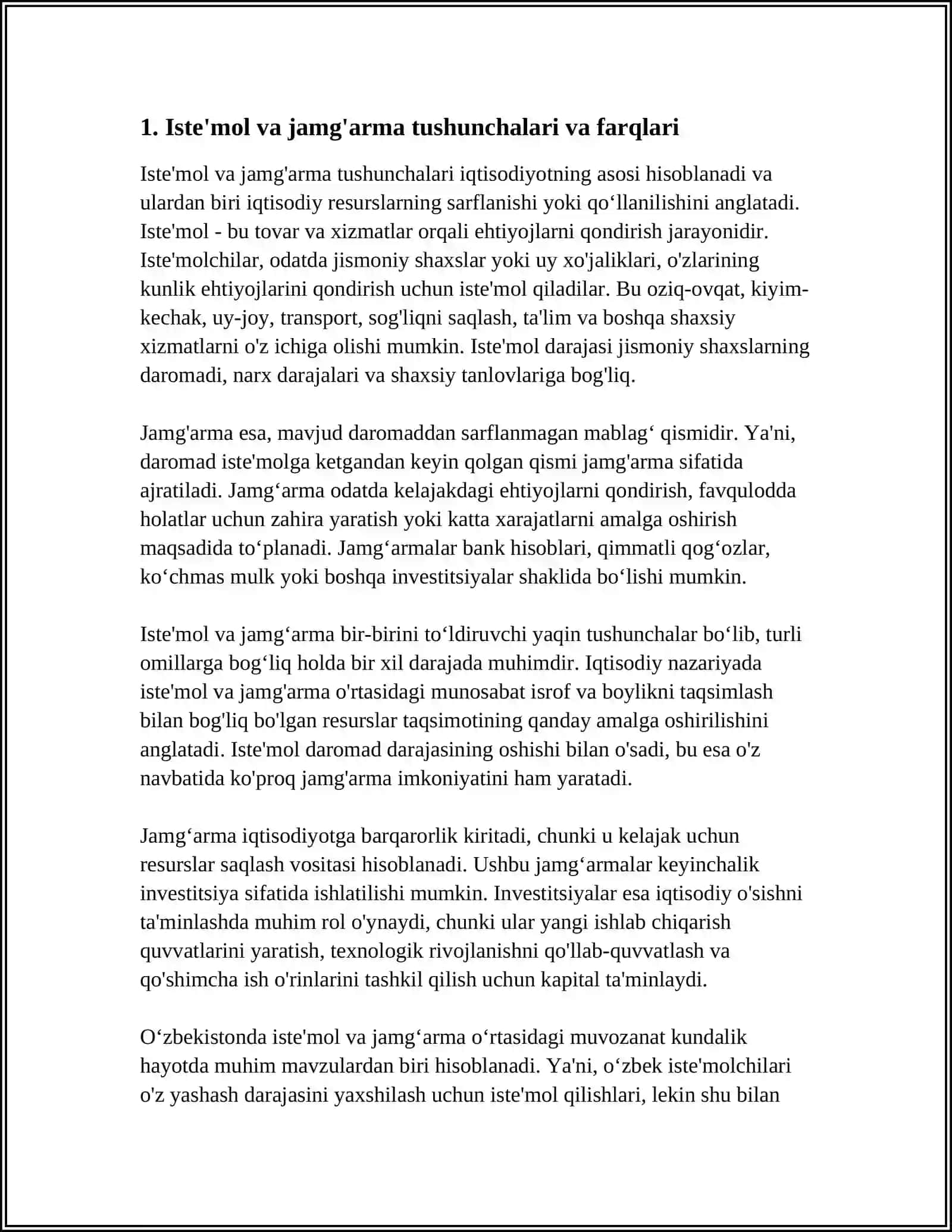 ISTE'MOL JAMG'ARMA VA INVESTITSIYALAR 4