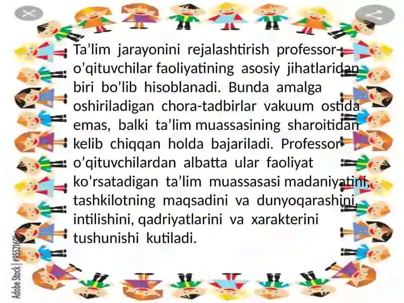 Metodika fani о‘qituvchisining о‘quv-meyoriy hujjatlari va metodik ishlari, ularni rejalashtirish, tashkil etish va tayyorlash texnologiyasi. 4
