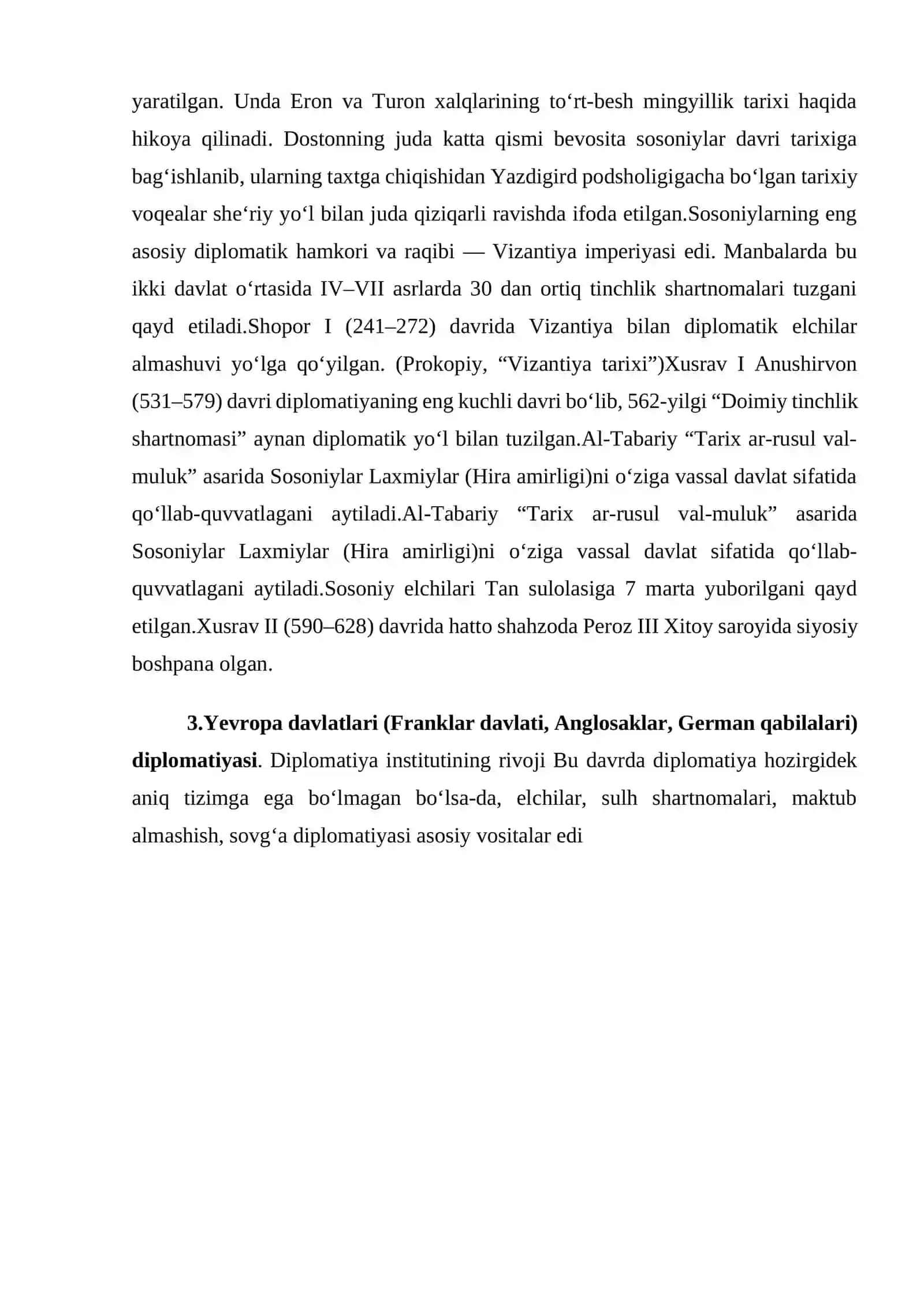 Ilk o’rta asrlarda halqaro munosabatlar va diplomatiya (V-XI asrlar) 4