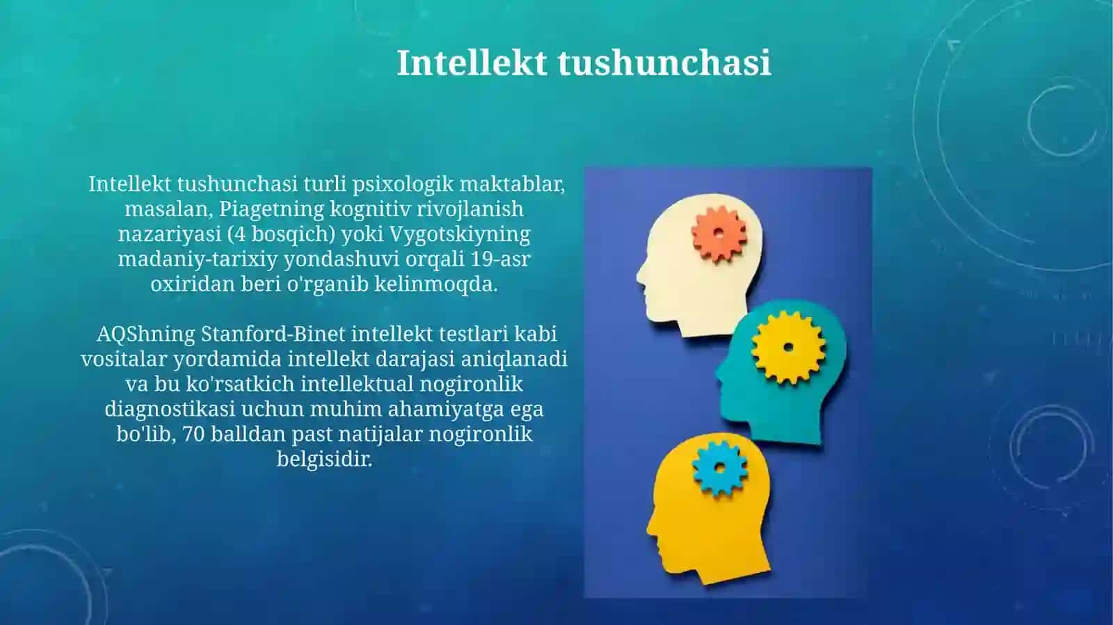 Veksler bolalar intellekti shkalasi (WISC-V) va psixometrik testlar 4