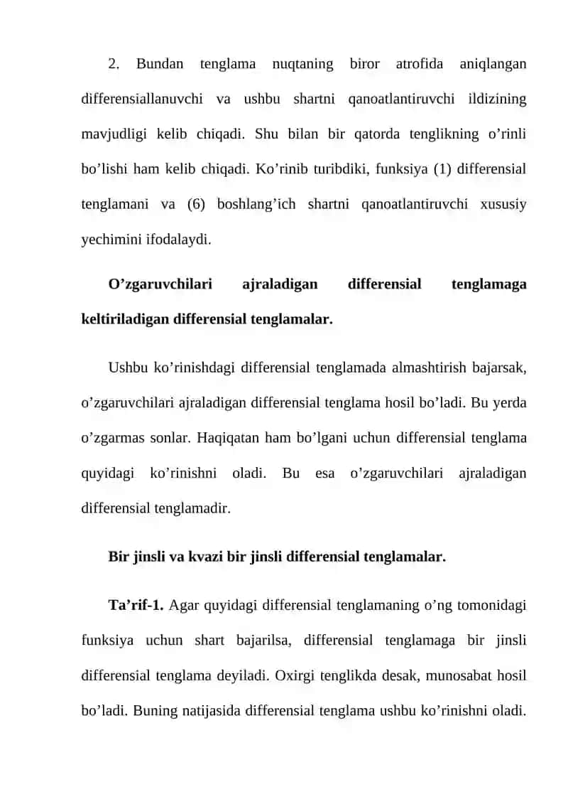 Differensial tenglamalar 4