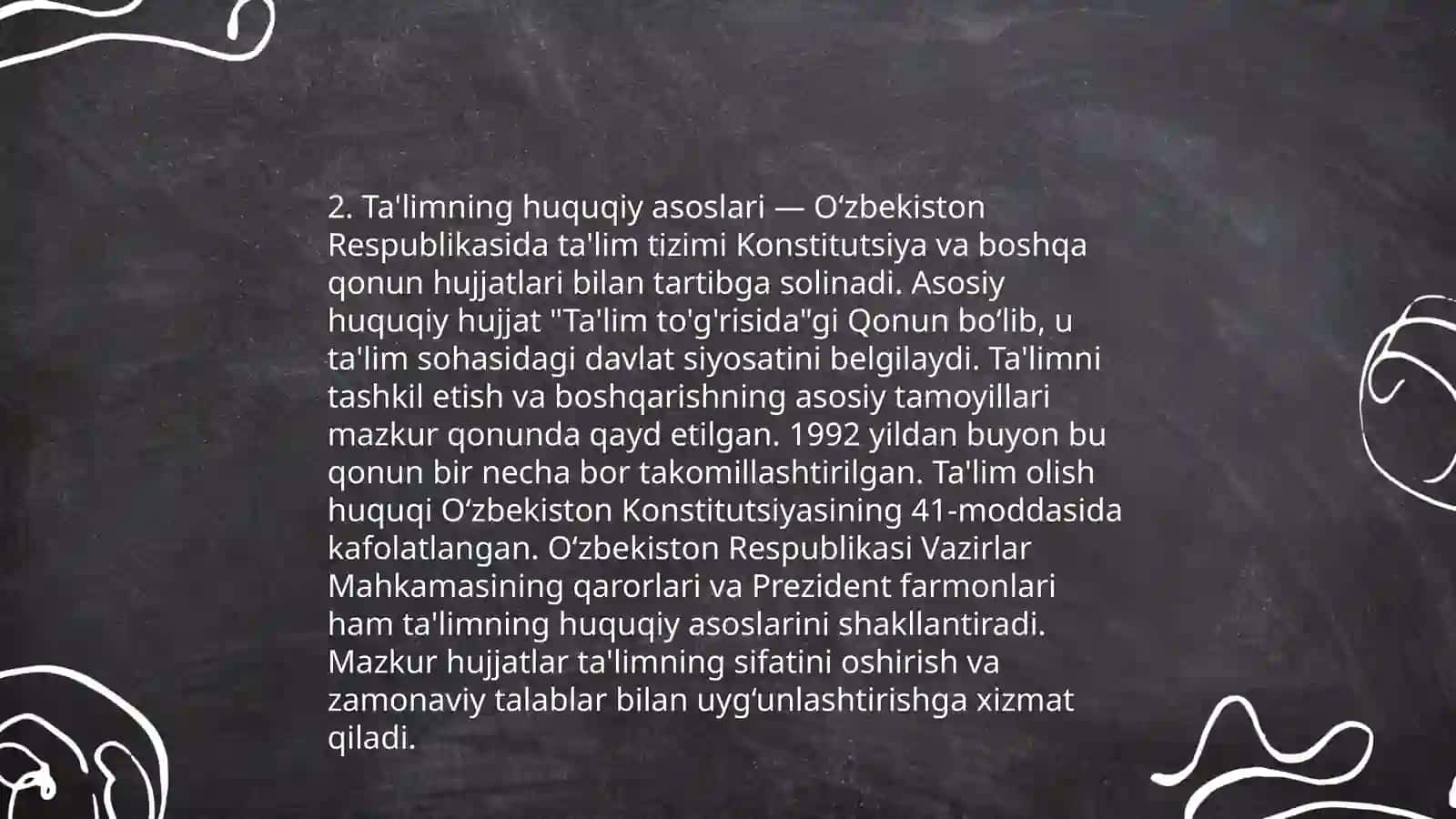 Ta'lim tizimini rivojlantirish 4