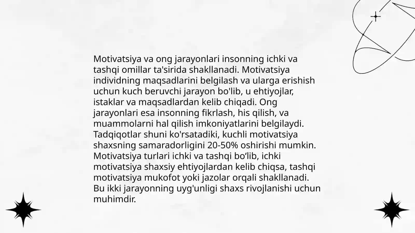Mativatsiyaning paydo boʻlishi va soʻnishi psixologik mexanizmlari 4