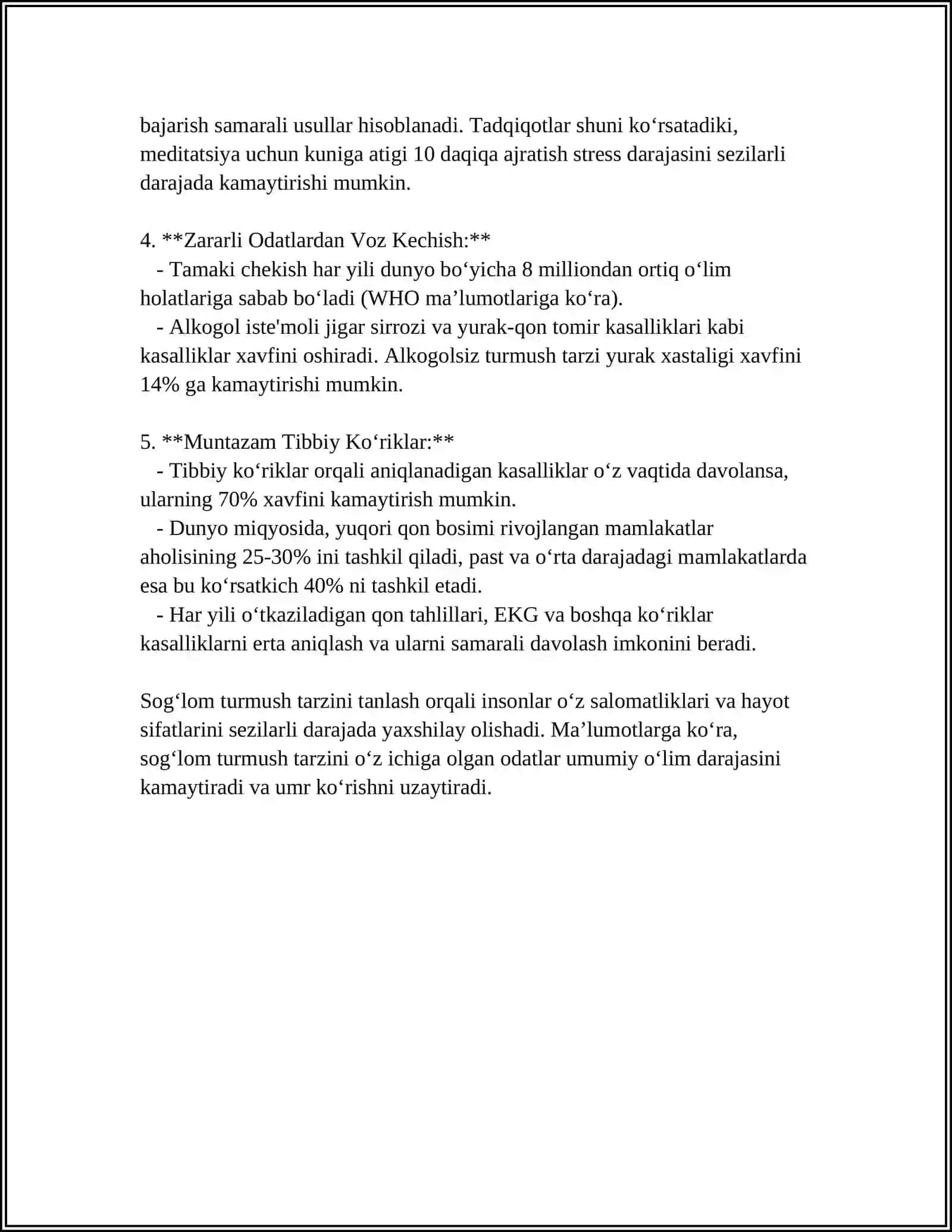 REFERAT Mavzu: TABIYATNI ASRASH 4