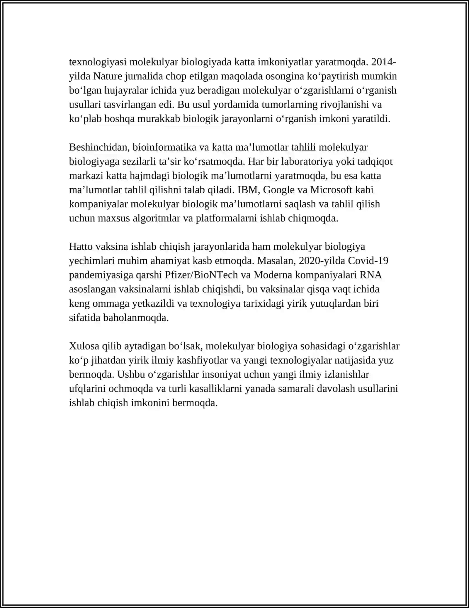 TIBBIYOT,BIOLOGIYA VA FARMATSIYANING AMALIY MASALALARINI OCHIB BERISH 4