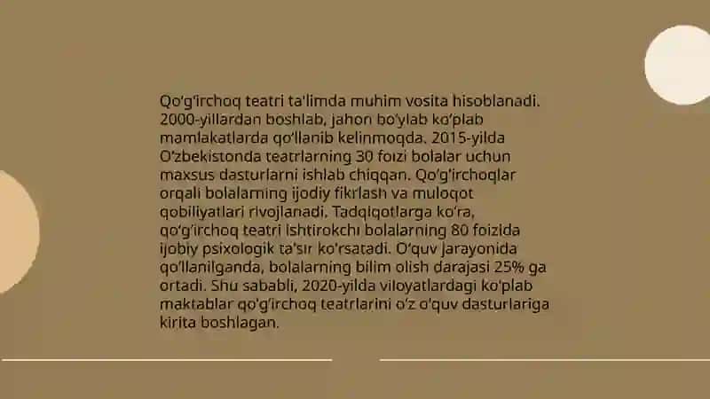 Maktabgacha taʼlim tashkilotlarida qoʻgʻirchoq teatrini tashkil etish va qoʻgʻirchoq yasash usullari 4