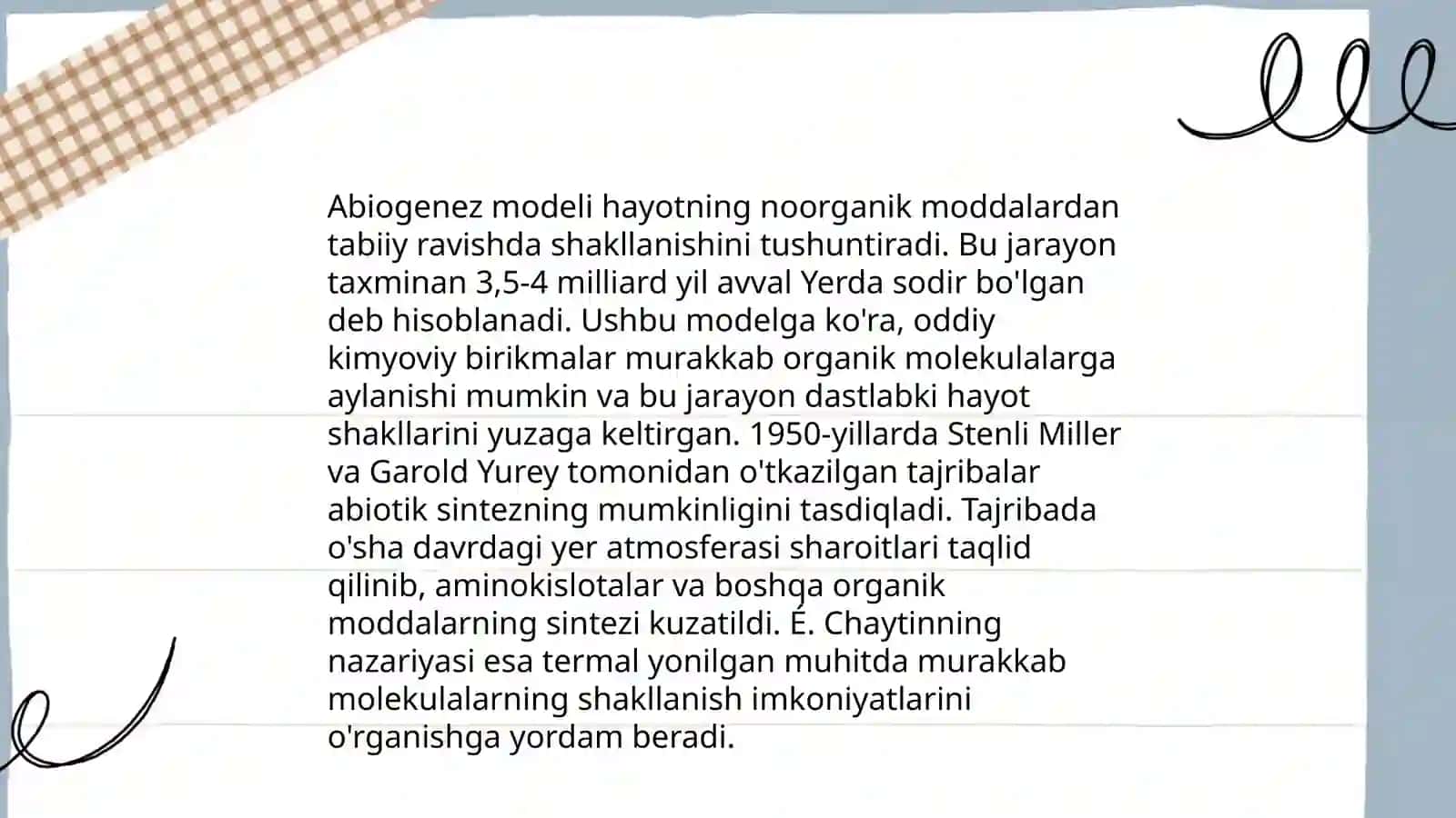 Yerda hayotning paydo bo'lishi 4