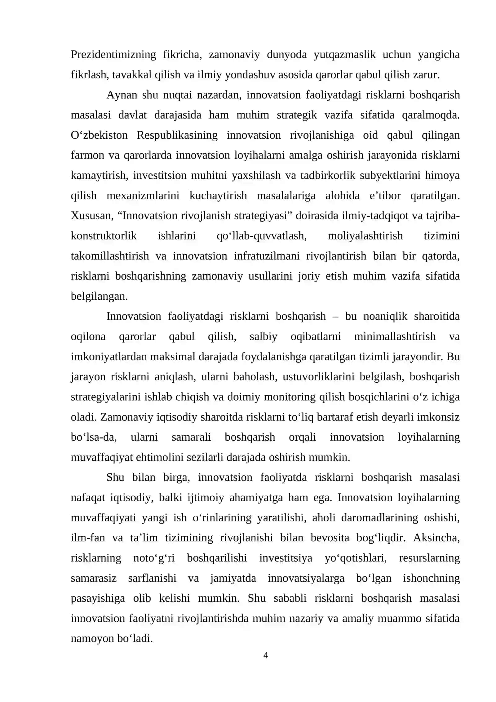 Innovatsion faoliyatda risklarni boshqarish usullari 4